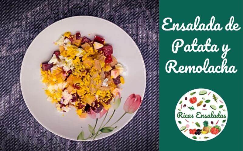 Receta de ensalada de patata con remolacha