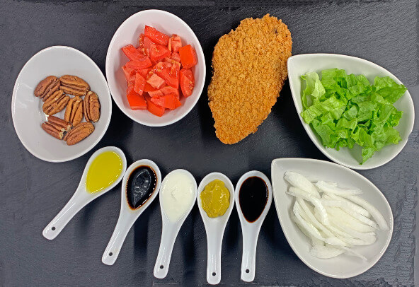 ingredientes ensalada vegana crujiente
