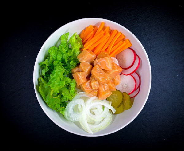 poke bowl de salmón