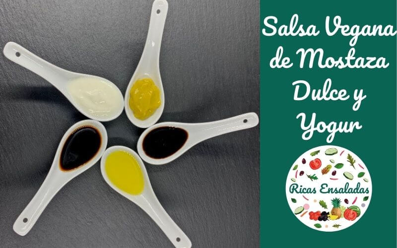 salsa vegana de mostaza dulce y yogur