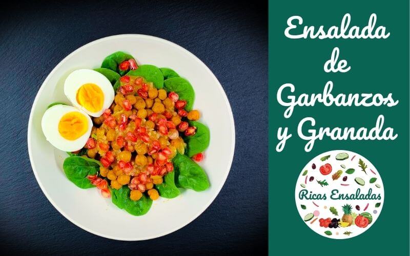 ensalada de garbanzos y granada